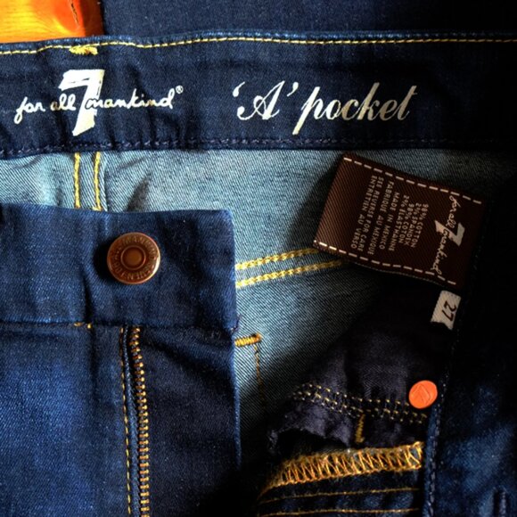 AS-NEW 7 for all mankind "A pocket" boot cut mid-rise jeans - Picture 6 of 10